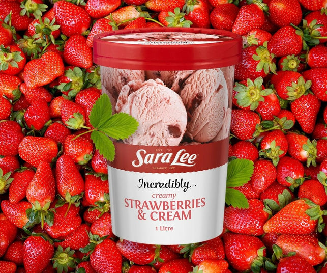 Sara Lee Strawberries and Cream Ice Cream 1 Litre