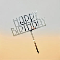 Cake Topper Happy Birthday Bold