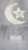 Light up moon on a stand.