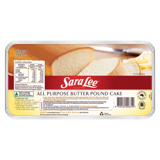 Sara Lee All Purpose Pound Cake