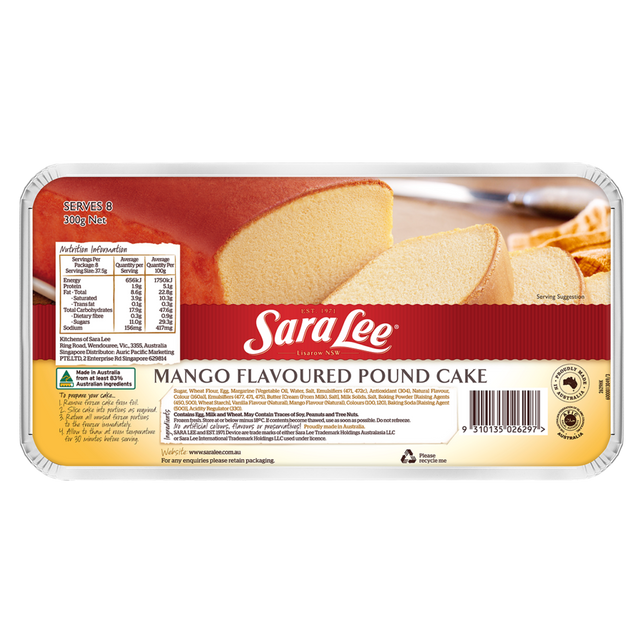 Sara Lee Mango Pound Cake