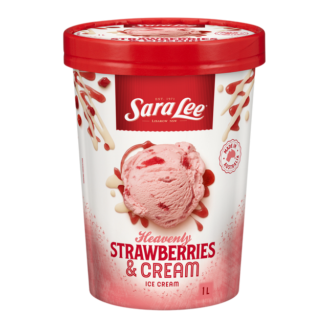 Sara Lee Strawberries and Cream Ice Cream 1 Litre