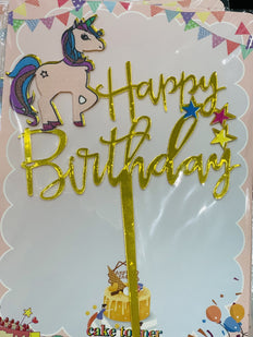 Cake Topper Happy Birthday Pony